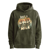 Einfach ein Vater – Retro-Hoodie „Kam mit der Milch zurück“