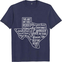 Texas Sayings Map Tee