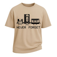 Never Forget Retro Media Graphic Short-Sleeve T-Shirt