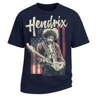 Hendrix Kurzarm-T-Shirt mit amerikanischer Flagge