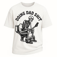 T-Shirt mit Skelett-Humor-Grafik: „Dad Shit“