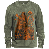 Langarmshirt mit Spukhaus-Motiv