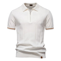 Polo da uomo in maglia di lana casual da lavoro