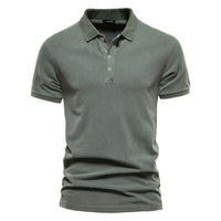 Men’s Solid Cotton Polo Shirt